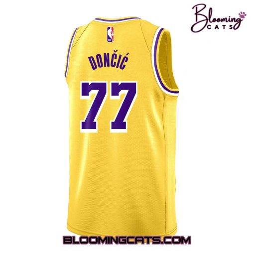 Los Angeles Lakers Show Luka Doncic Limited Edition Yellow Basketball Jersey