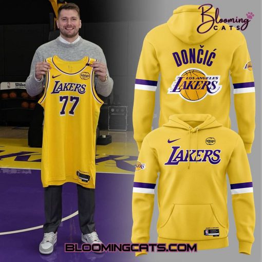 Los Angeles Lakers Show Luka Doncic Limited Edition Yellow Hoodie