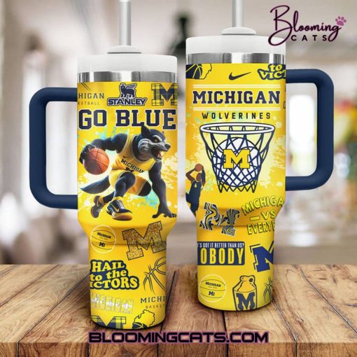 Michigan Basketball “GO BLUE” Stanley Tumbler