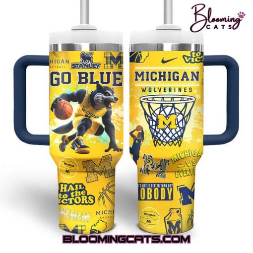 Michigan Basketball “GO BLUE” Stanley Tumbler