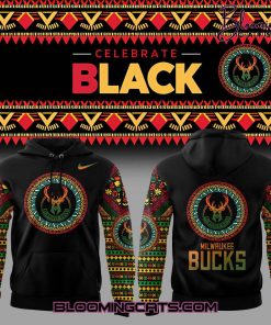 Milwaukee Bucks Black History Month Black Combo Hoodie Pants Cap