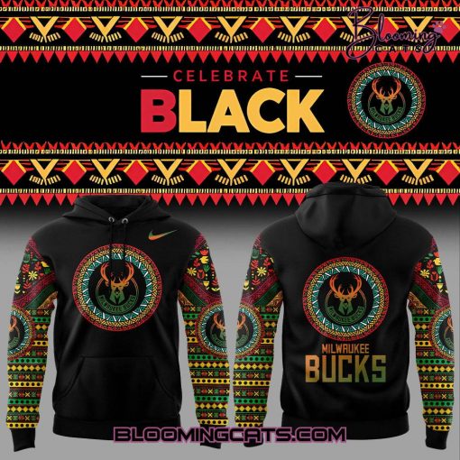 Milwaukee Bucks Black History Month Black Combo Hoodie Pants Cap