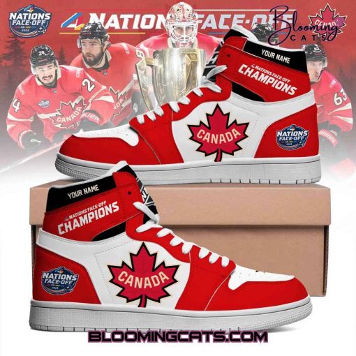 NHL 4 Nations Face-Off Team Canada Air Jordan 1 Sneaker