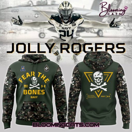 Navy Midshipmen Angel Of Death Jolly Rogers 2024 Camo Hoodie