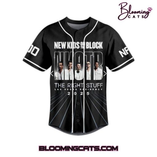 New Kids On The Block “The Right Stuff Residency” 2025 Black Baseball Jersey