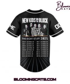 New Kids On The Block The Right Stuff Residency 2025 Black Baseball Jersey