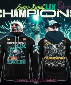 Philadelphia Eagles Champions Super Bowl 2025 Black Hoodie