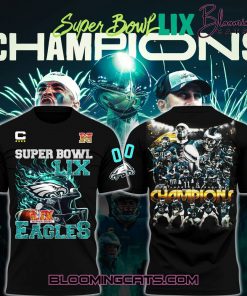 Philadelphia Eagles Champions Super Bowl 2025 Black T-shirt