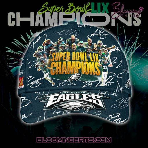 Philadelphia Eagles Champions Super Bowl 2025 Signature All Team Classic Cap