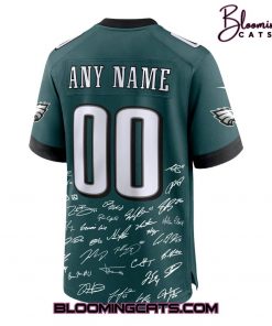 Philadelphia Eagles Champions Super Bowl 2025 Signature All Team Football Jersey 3