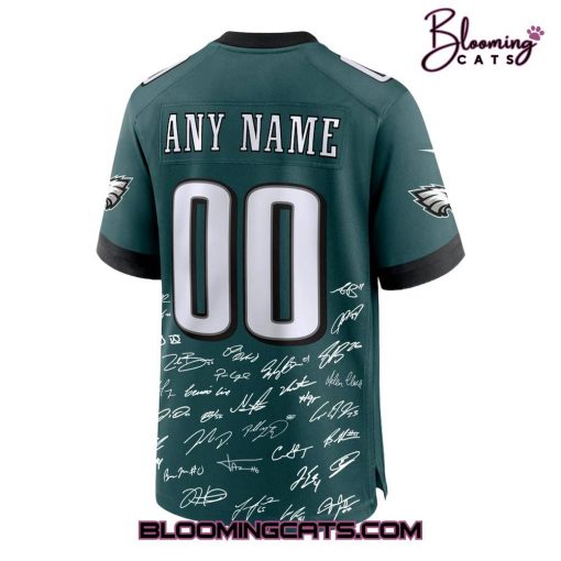 Philadelphia Eagles Champions Super Bowl 2025 Signature All Team Football Jersey