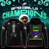 Philadelphia Eagles Champions Super Bowl 2025 Black Hoodie