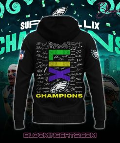 Philadelphia Eagles Champions Super Bowl 2025 Signature All Team Hoodie