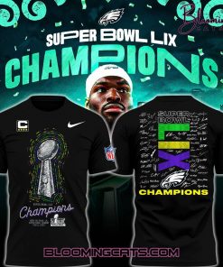 Philadelphia Eagles Champions Super Bowl 2025 Signature All Team T-shirt