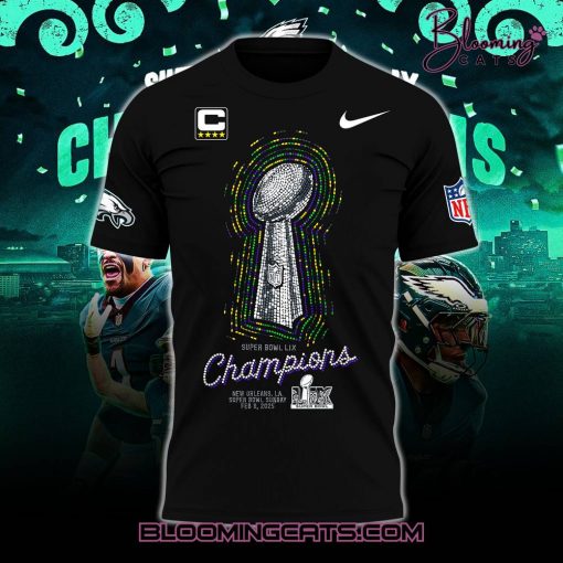 Philadelphia Eagles Champions Super Bowl 2025 Signature All Team T-shirt