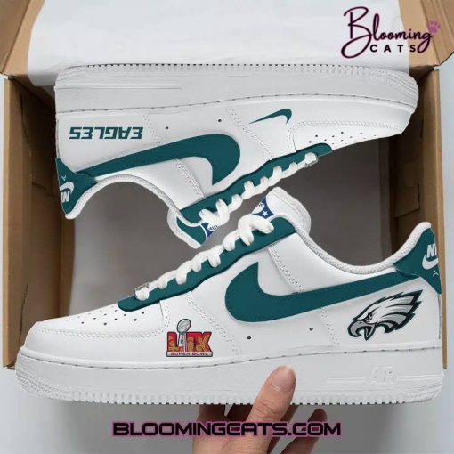 Philadelphia Eagles Champions Super Bowl 2025 White Air Force 1 Sneaker