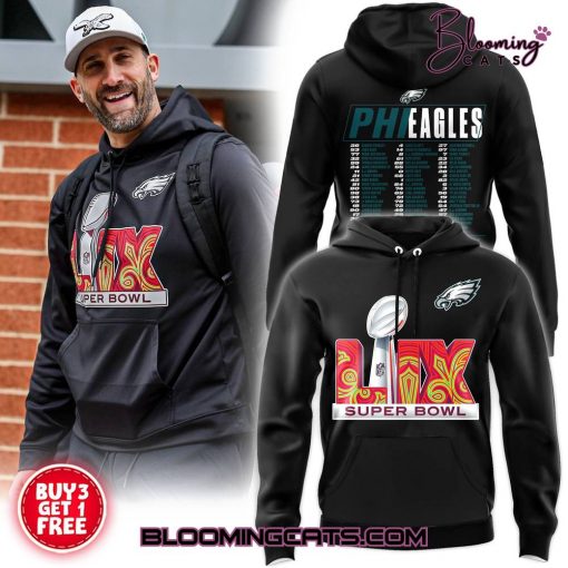 Philadelphia Eagles NFL Super Bowl LIX 2025 Limited Edition Black Hoodie