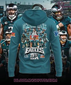 Philadelphia Eagles x Super Bowl LIX Champions 2025 Limited Edition Hoodie