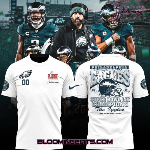 Philadelphia Eagles x Super Bowl LIX Champions 2025 Limited Edition White Shirt