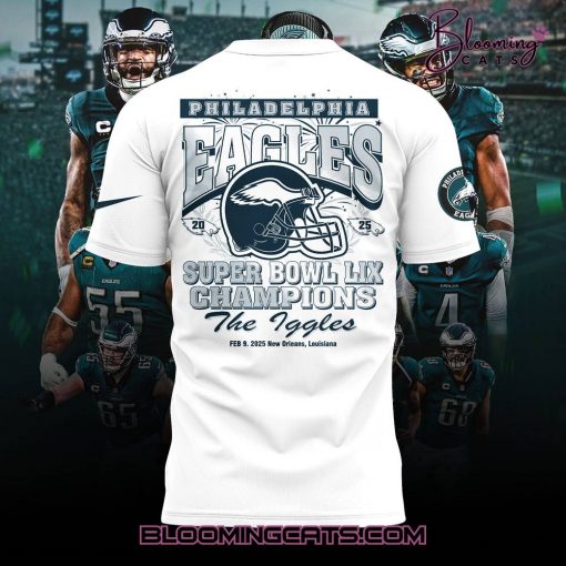 Philadelphia Eagles x Super Bowl LIX Champions 2025 Limited Edition White Shirt