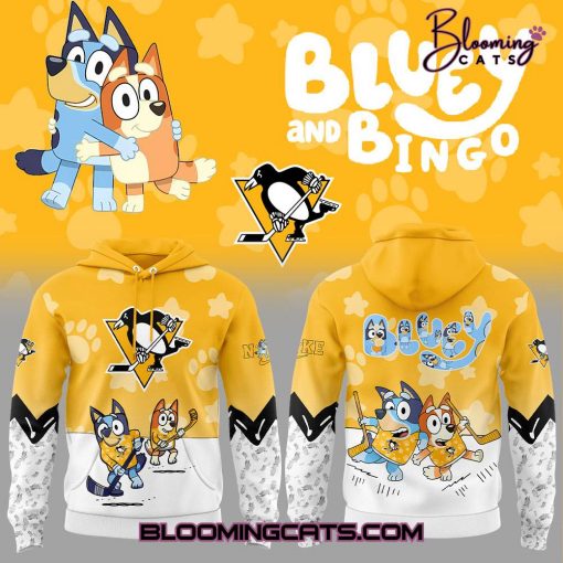 Pittsburgh Penguins Bluey and Bingo 2025 Limited Edition Hoodie