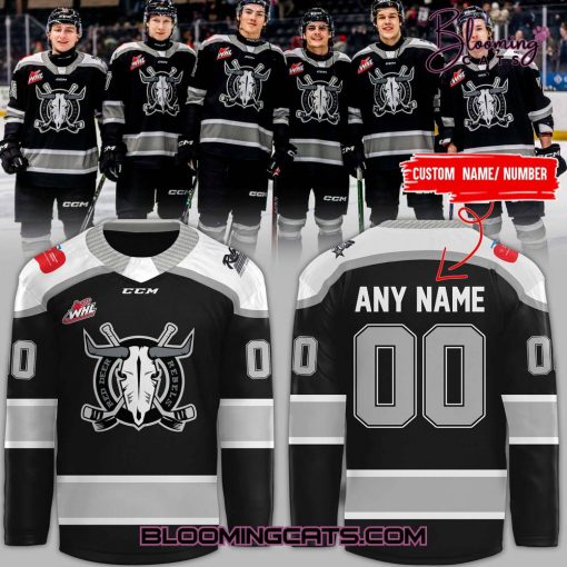 Red Deer Rebels 2025 New Black Hockey Jersey