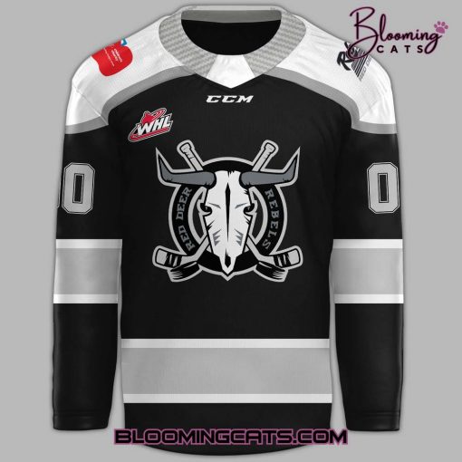 Red Deer Rebels 2025 New Black Hockey Jersey