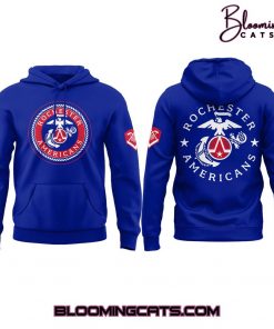 Rochester Americans Military Salute 2025 Limited Edition Blue Hoodie