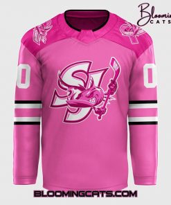 San Jose Barracuda “Pink in the Rink” 2024-25 Limited Edition Hockey Jersey