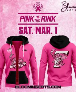 Toledo Walleye x Pink In The Rink 2025 Limited Edition Zip Hoodie