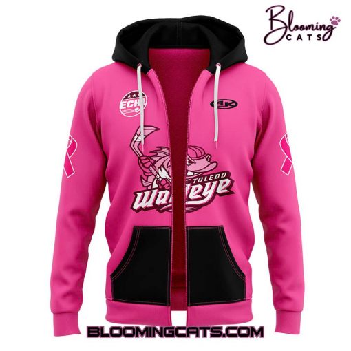 Toledo Walleye x Pink In The Rink 2025 Limited Edition Zip Hoodie