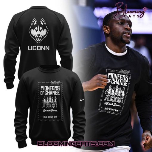 UConn Huskies “Pioneers of Change” 2025 Black Sweatshirt