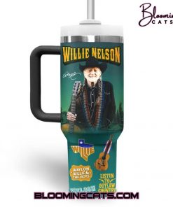 Willie Nelson LISTEN TO OUTLAW COUNTRY 2025 Stanley Tumbler