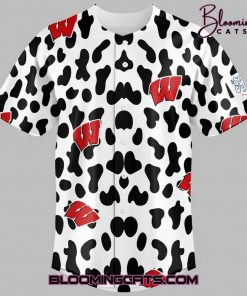 Wisconsin Badgers Special Cow Print Shirt Baseball Jersey