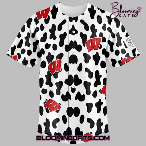 Wisconsin Badgers Special Cow Print Shirt Baseball Jersey