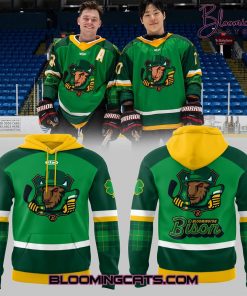 Bloomington Bison St Patricks Day 2025 Green Hoodie
