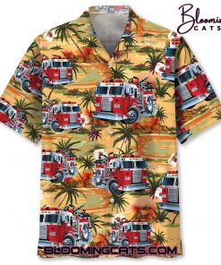 Firefighter Truck Hawaiian Shirt