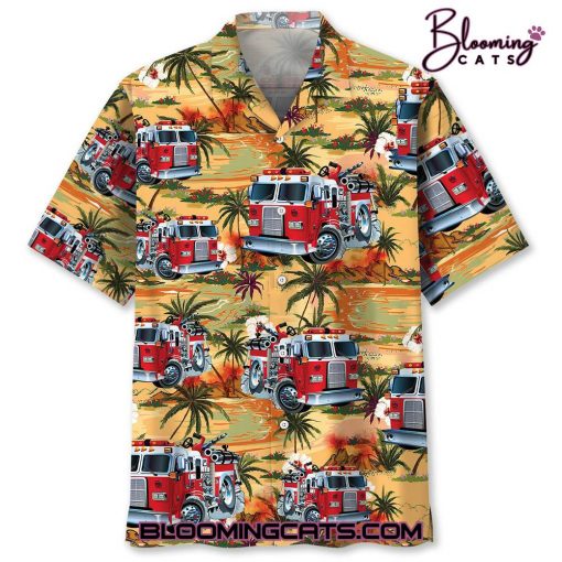 Firefighter Truck Hawaiian Shirt