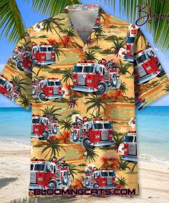 Firefighter Truck Hawaiian Shirt