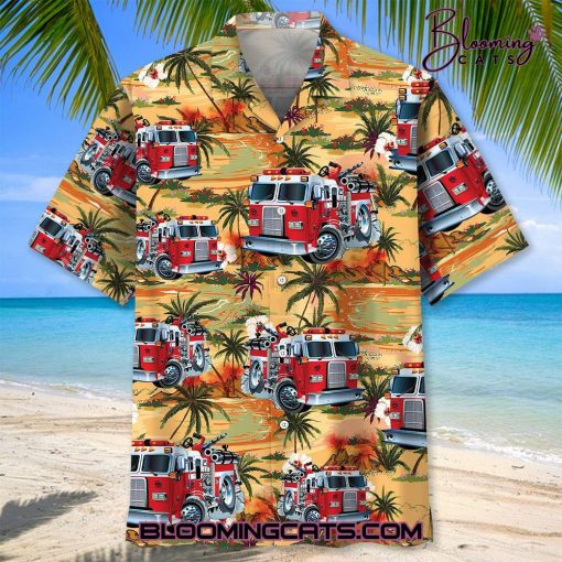 Firefighter Truck Hawaiian Shirt