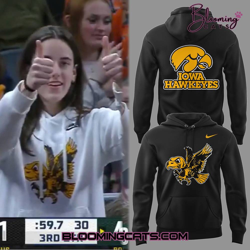 Iowa Hawkeyes x Caitlin Clark Limited Edition Black Hoodie Iowa Hawkeyes x Caitlin Clark Limited Edition Black Hoodie