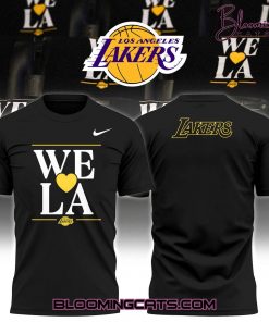 Los Angeles Lakers x We Love LA 2025 Black T-shirt