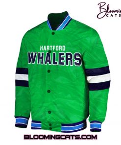 Carolina Hurricanes NHL Whalers 2025 Green Bomber Jacket