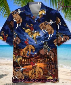 Rodeo Seamless Pattern Hawaiian Shirt