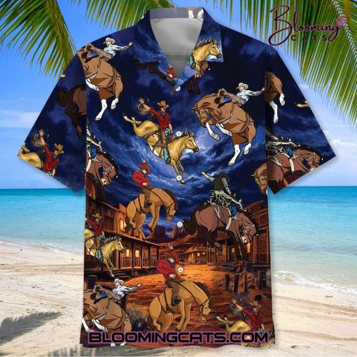 Rodeo Seamless Pattern Hawaiian Shirt