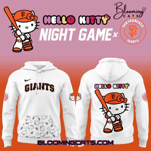 San Francisco Giants x Hello Kitty Night Game 2025 White Hoodie