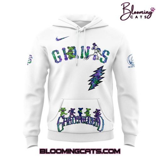 San Francisco Giants x Grateful Dead Night 2025 Special Edition White Hoodie