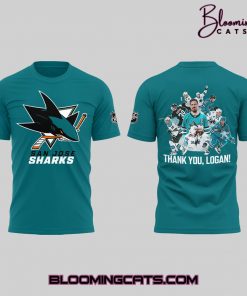 San Jose Sharks “Thank You, Logan Couture 2025 Blue T-Shirt