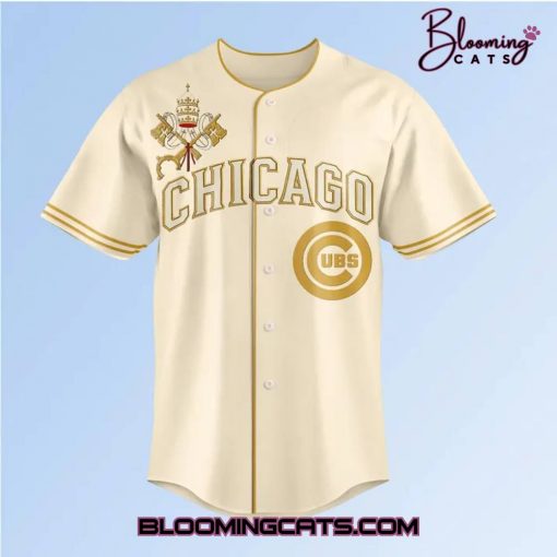 Chicago Cubs Pope Leo XIV Vantican Logo Baseball Jersey