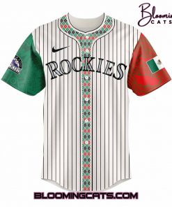 Colorado Rockies Mexican Heritage Night Striped Custom Jersey